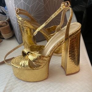 Gold Platform Heels